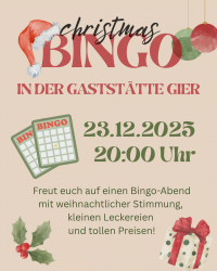 Bingo-Weihnachts-Warm-Up