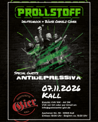 Liveband Prollstoff mit Specialguest Antidepressiva